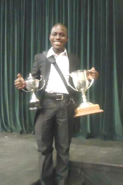 Tinashe with trophies