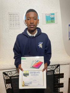 Emmanuel winning Chess